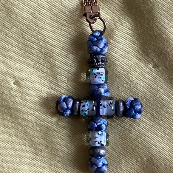 Keychain cross handmade Holy Land religious - Picture 4 of 5